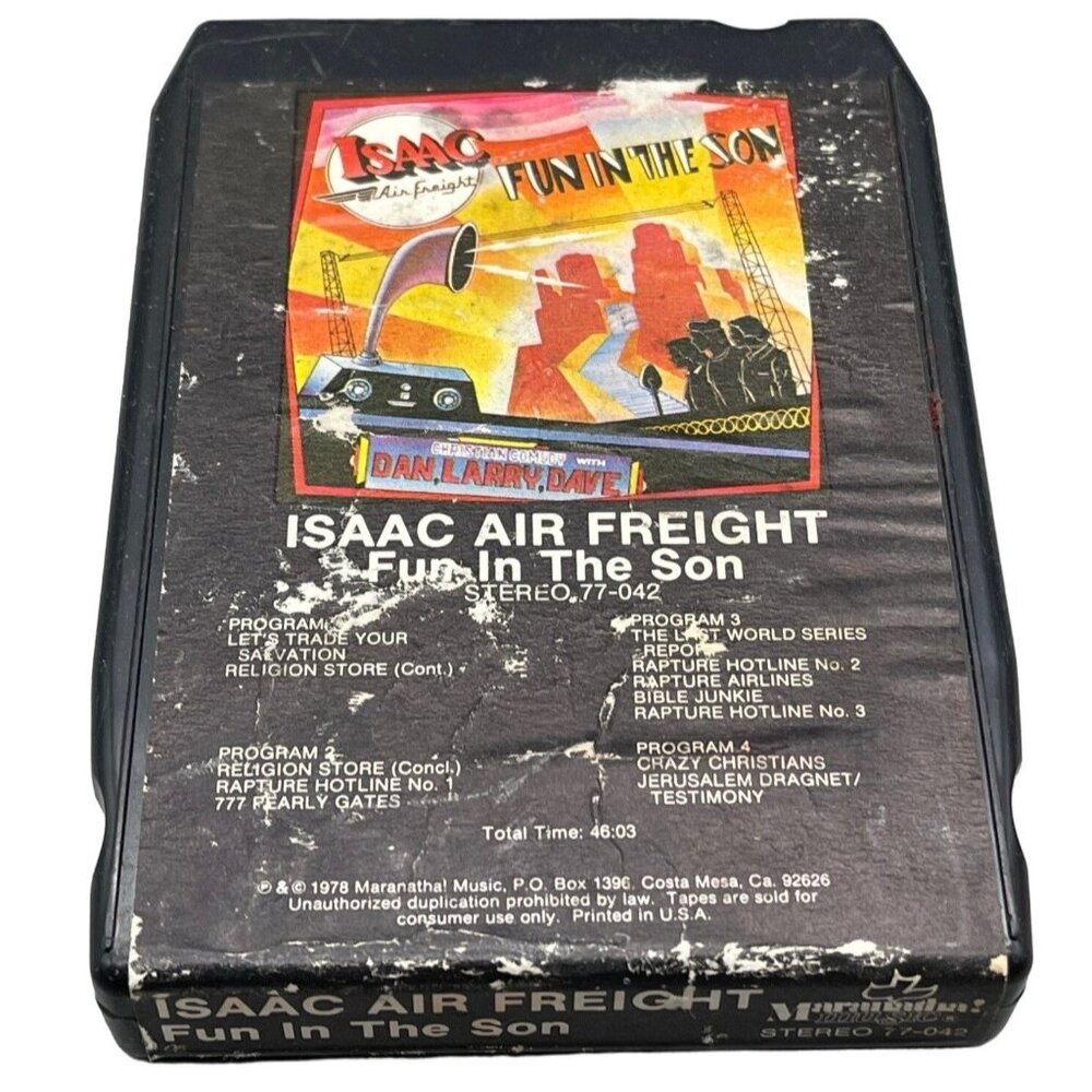 8 - Track Stereo Tape Cartridge Isaac Air Freight Fun In The Son Christian READ